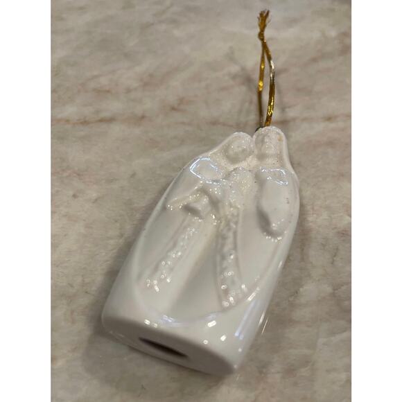 Porcelain Christmas white ornament nativity - Picture 9 of 12